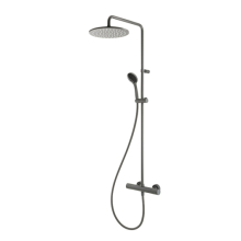 Herzbach LIVING SPA Duschsäule RB 250mm rund Multihandbrause Grau matt