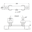 Herzbach LIVING Thermostat-Brausebatterie Aufputz rund...