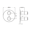 Herzbach LIVING Thermostat-Farbset 2 Verbraucher rund...