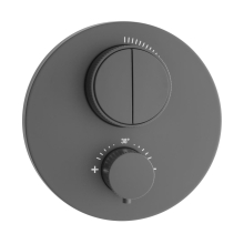 Herzbach LIVING PUSH Thermostat-Farbset 2 Verbraucher rund rund Grau matt