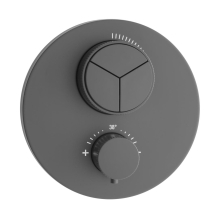 Herzbach LIVING PUSH Thermostat-Farbset 3 Verbraucher rund rund Grau matt