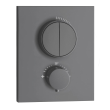 Herzbach LIVING PUSH Thermostat-Farbset 2 Verbraucher eckig rund Grau matt