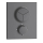 Herzbach LIVING PUSH Thermostat-Farbset 3 Verbraucher eckig rund Grau matt