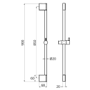 Herzbach LIVING SPA Wandstange Slide M 900mm Grau matt