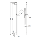 Herzbach LIVING SPA Wandstangenset Slide M 900mm...