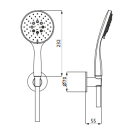 Herzbach LIVING SPA Wannenset Halter 70 rund Handbrause...