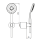 Herzbach LIVING SPA Wannenset Halter 70 rund Handbrause 100mm Multi 1500mm Grau matt