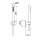 Herzbach LIVING SPA Wannenset Halter 70 rund Stabhandbrause 1500mm Grau matt