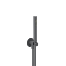 Herzbach LIVING SPA Wannenset ABG Halter 70 rund Stabhandbrause 1500mm Grau matt