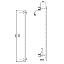 Herzbach LIVING Badetuchhalter 600mm Grau matt