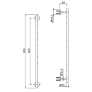 Herzbach LIVING Badetuchhalter 800mm Grau matt