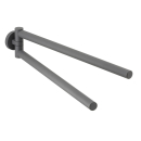 Herzbach LIVING Handtuchhalter 340mm zweiteilig Grau matt