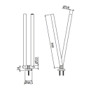 Herzbach LIVING Handtuchhalter 340mm zweiteilig Grau matt