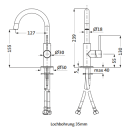 Herzbach DEEP WHITE WT-Einlochbat. Slim M-Size Griff...