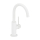 Herzbach DEEP WHITE WT-Einlochbat. Slim M-Size Griff seitl. ohne Ablauf Weiß matt