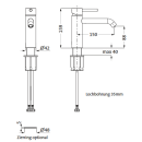 Herzbach DEEP WHITE WT-Einlochbatterie M-Size 150mm ohne...
