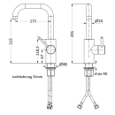 Herzbach DEEP WHITE WT-Einlochbatterie L-Size Griff...