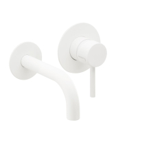Herzbach DEEP WHITE Waschtisch-Wandbatterie Farbset 160mm Weiß matt