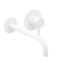 Herzbach DEEP WHITE Waschtisch-Wandbatterie Farbset 240mm Weiß matt