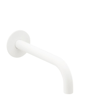 Herzbach DEEP WHITE Wandauslauf 210mm rund gewinkelt Weiß matt