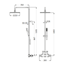 Herzbach LIVING SPA Duschsäule RB 250mm rund...