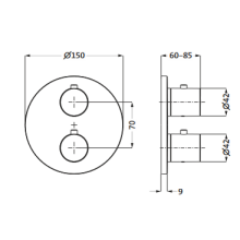 Herzbach LIVING Thermostat-Farbset 2 Verbraucher rund rund Weiß matt
