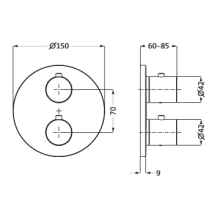 Herzbach LIVING Thermostat-Farbset 3 Verbraucher rund rund Weiß matt