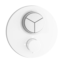 Herzbach LIVING PUSH Thermostat-Farbset 3 Verbraucher rund rund Weiß matt