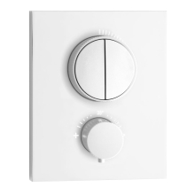 Herzbach LIVING PUSH Thermostat-Farbset 2 Verbraucher eckig rund Weiß matt