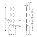 Herzbach LOGIC XL 3 Thermostat-Farbset 4 Blenden/Griffe...