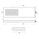 Herzbach LIVING SPA Wand-Regenbrause 537x165mm Weiß...