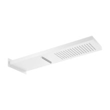Herzbach LIVING SPA Wand-Regenbrause 537x165mm Regen/Schwall Weiß matt