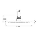 Herzbach LIVING SPA Slim-Regenbrause Ø300mm...