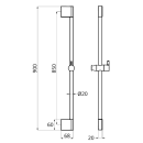 Herzbach LIVING SPA Wandstange Slide M 900mm Weiß matt