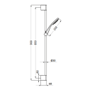 Herzbach LIVING SPA Wandstangenset Slide M 900mm...