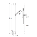 Herzbach LIVING SPA Wandstangenset Slide M 900mm...