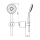 Herzbach LIVING SPA Wannenset Halter 70 rund Handbrause 100mm Multi 1500mm Weiß matt
