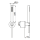 Herzbach LIVING SPA Wannenset Halter 70 rund Stabhandbrause 1500mm Weiß matt