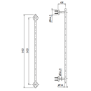 Herzbach LIVING Badetuchhalter 600mm Weiß matt