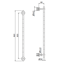 Herzbach LIVING Badetuchhalter 800mm Weiß matt