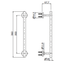 Herzbach LIVING Wannengriff 300mm Weiß matt