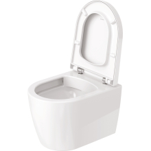 Duravit WC-Sitz ME by Starck Compact mit Absenkautom.,Scharniere edelstahl,weiss