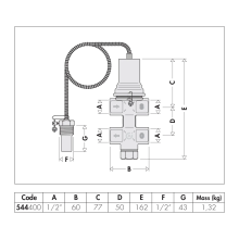 Caleffi Doppelte thermische Ablaufsicherung 1/2"