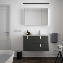 UNIIQ Waschtisch links 905 Mineralsolid für Badmöbel SP