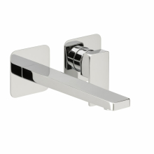 Herzbach CEO Waschtisch-Wandbatterie Farbset 210mm 2 Blenden Chrom