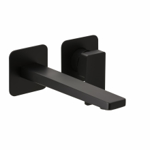 Herzbach CEO BLACK Waschtisch-Wandbatterie Farbset 210mm 2 Blenden Schwarz matt