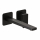 Herzbach CEO BLACK Waschtisch-Wandbatterie Farbset 240mm 2 Blenden Schwarz matt
