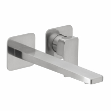 Herzbach CEO iX-finish Waschtisch-Wandbatterie Farbset 240mm 2 Blenden Edelstahlfinish