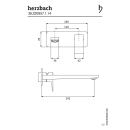 Herzbach CEO iX-finish Waschtisch-Wandbatterie Farbset...