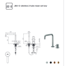 2-Loch Waschtischarmatur niedrig slimline...
